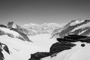 Top of Europe. Switzerland Landscape from Mt. Jungfrau.