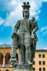 Fototapeta na wymiar Gerolamo Sarvognan statue at Prato della Valle in Padua, Italy
