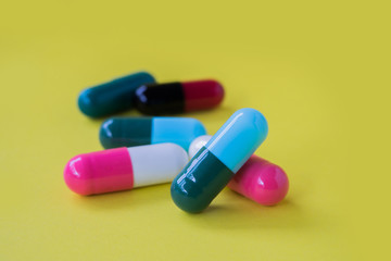 Healthy and medical pills, pharmacy pills