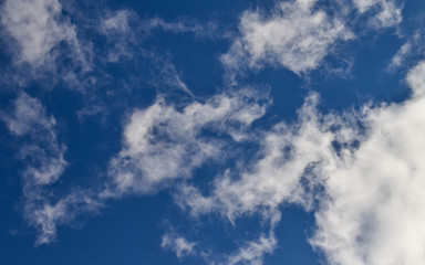 Obraz premium Most beautiful background of blue sky and white clouds. Best natural sky clouds. Beautiful cloud shape
