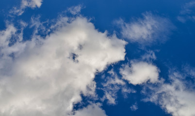 Most beautiful background of blue sky and white clouds. Best natural sky clouds. Beautiful cloud shape