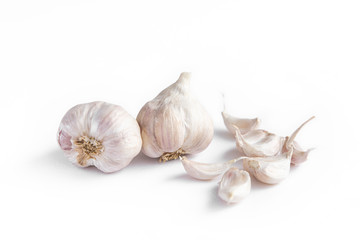 Garlic isolated on white background