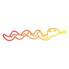 warm gradient line drawing cartoon snake