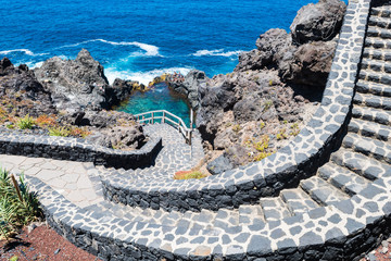 natural swimming pool at tenerife coast, Spain © jon_chica