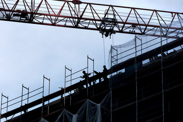 construction site shadow background