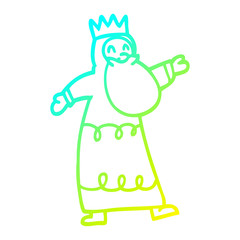 cold gradient line drawing cartoon wise king