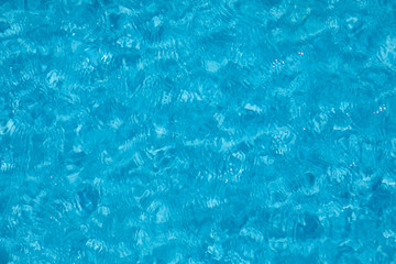 Clean water in a blue pool