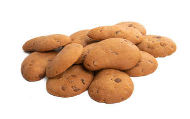 chocolate chip cookies isolated