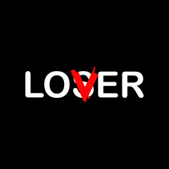Loser to Lover -  Vector illustration design for banner, t shirt graphics, fashion prints, slogan tees, stickers, cards, posters and other creative uses