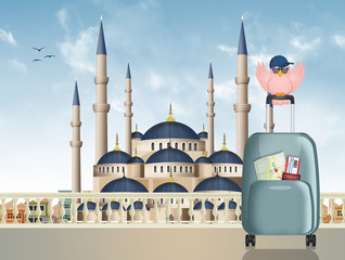 illustration of blue mosque