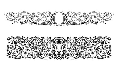 Fototapeta premium Detailed ornament borders