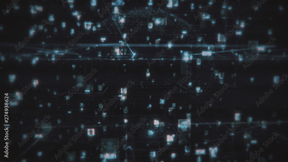 Poster social network people connection greed. big data concept, flood of people connect on the internet, 3