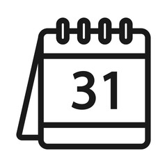 calendar - minimal line web icon. simple vector illustration. concept for infographic, website or app.