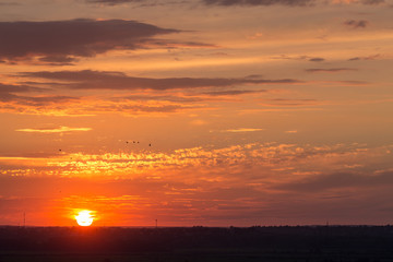 Fototapeta premium sunset with clouds
