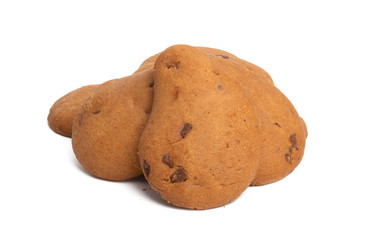 chocolate chip cookies isolated