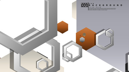 Fototapeta premium Modern geometric abstract vector templates stone and brick color compositions. Vector illustration