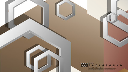 Modern geometric abstract vector templates stone and brick color compositions. Vector illustration