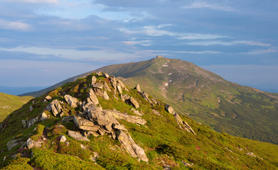 Pip Ivan with the ruins of the observatory on top