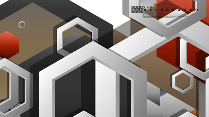 Modern geometric abstract vector templates stone and brick color compositions. Vector illustration