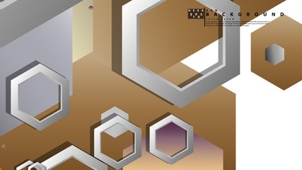 Fototapeta premium Modern geometric abstract vector templates stone and brick color compositions. Vector illustration