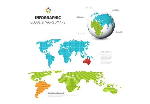 Word Map Informative Chart Layout with Dot Elements