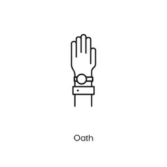 oath icon vector symbol