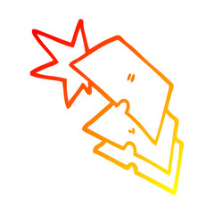 warm gradient line drawing cartoon shiny razorblades