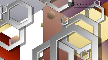 Modern geometric abstract vector templates stone and brick color compositions. Vector illustration