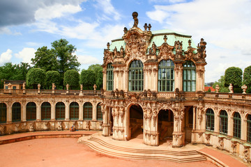 Fototapeta premium zwinger palace in German city of Dresden built in baroque style