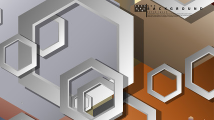 Fototapeta premium Modern geometric abstract vector templates stone and brick color compositions. Vector illustration