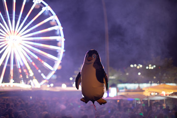 Luftballon vor Riesenrad