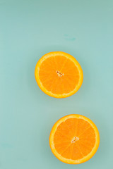 orange on the color background 