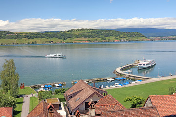 Bootshafen, Murtensee, Schweiz