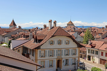 Obraz premium altstadt von murten, schweiz 