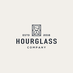 Hourglass logo design concept. Universal hourglass logo.
