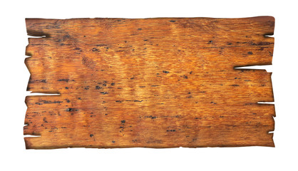 close up of an empty wooden sign
