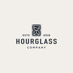 Hourglass logo design concept. Universal hourglass logo.