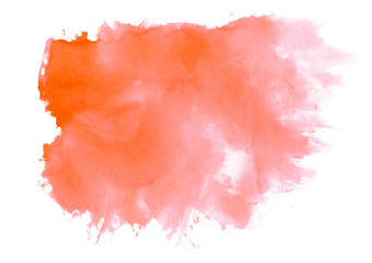 watercolor abstract strokes with orange shades.High resolution banner