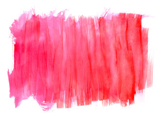  red  watercolor abstract strokes on white background.A pattern of watercolor spots for design
