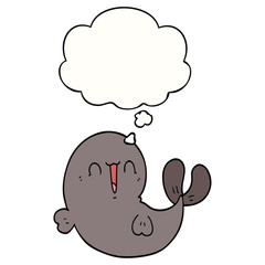 cute cartoon whale and thought bubble