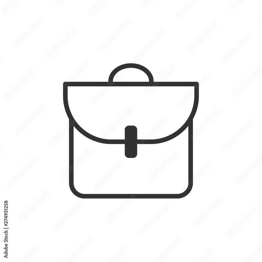 Aufkleber school bag icon template black color editable. schoolbag symbol style vector sign isolated on white 