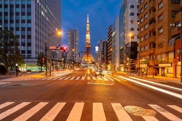 Foto op Plexiglas Tokyo Tower sunset © vichie81