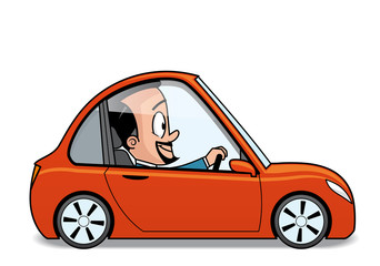 Driving the sports car