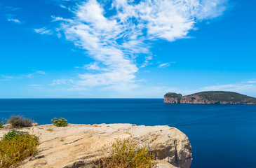 Landscape of the coast of Capo Caccia, in Sardinia