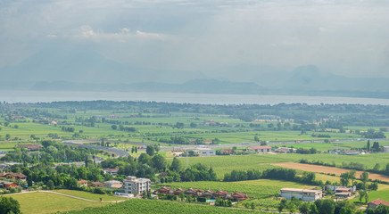 Naklejka premium Summer View from Top of the Mountain down to the World famous Gadasee area