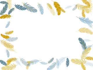 Falling feather elements soft vector design.