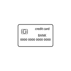 Fototapeta premium Credit card icon. Vector illustration, flat design.
