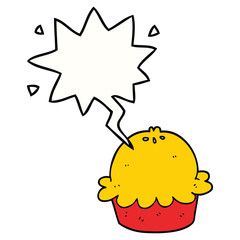 cartoon pie and speech bubble