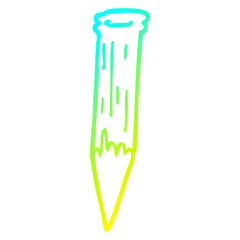 cold gradient line drawing cartoon wooden stake