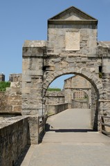 Gate at Pamplona Citadel in Pamplona, Spain